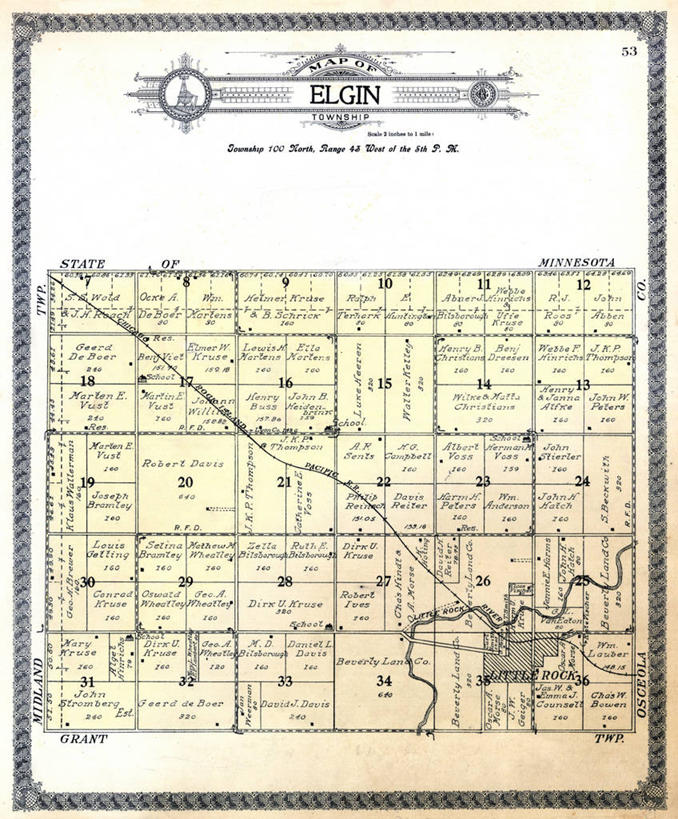 无人,竖图,地图,历史,古董,埃尔金,彩图,地图学,爱荷华