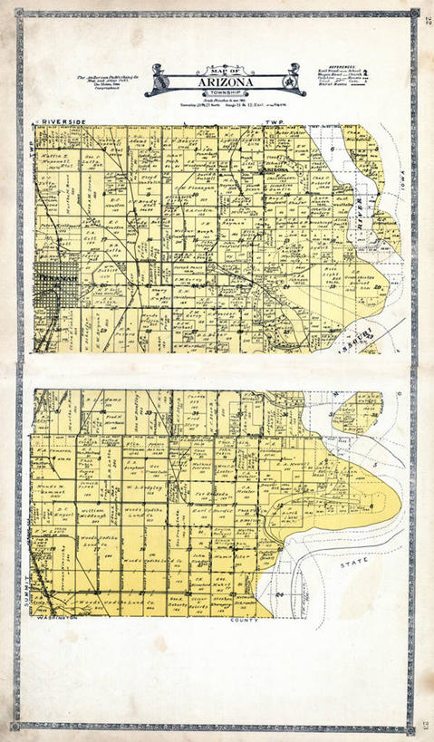 无人,竖图,地图,历史,古董,亚利桑那,内布拉斯加,彩图,地图学