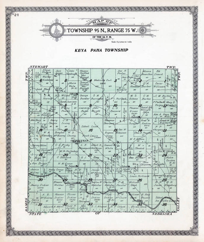 无人,竖图,地图,历史,古董,南达科他州,彩图
