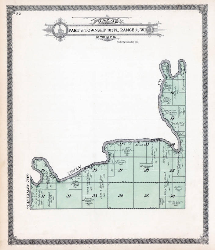 无人,竖图,地图,历史,古董,南达科他州,彩图,地图学,白河