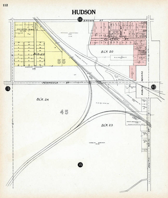 无人,竖图,地图,城镇,历史,古董,俄亥俄州,彩图,地图学,哈德孙河