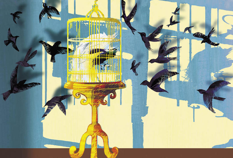 无人,站,横图,插画,自由,寂寞,数码,科技,风,一群,许多,阴影,网络,鸟类,鸟笼,很多,高光,几何,计算机图形,合成,图画,飞,画,动物,个性,电脑合成图,数码合成图,合成图,陷阱,反差,漫画,写实,具体,具象,彩图,好奇心