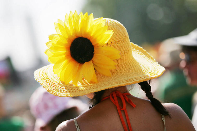 成年人,一个人,站,横图,室外,白天,时尚,向日葵,帽子,英国,仅一个年轻女性,仅一个女性,仅一个人,英格兰,花,背面,遮阳帽,夏天,摄影,怀特岛,音乐节,无忧无虑,年轻女性,女人,女性,年轻人,半身,彩图,太阳裙