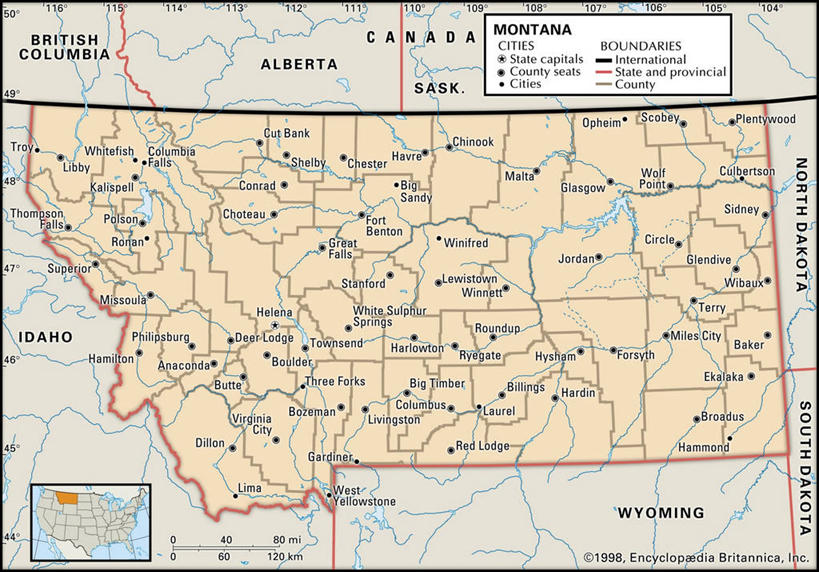 横图,湖,河流,地图,美国,加拿大,方向,指导,英文字母,简单,蒙大拿州