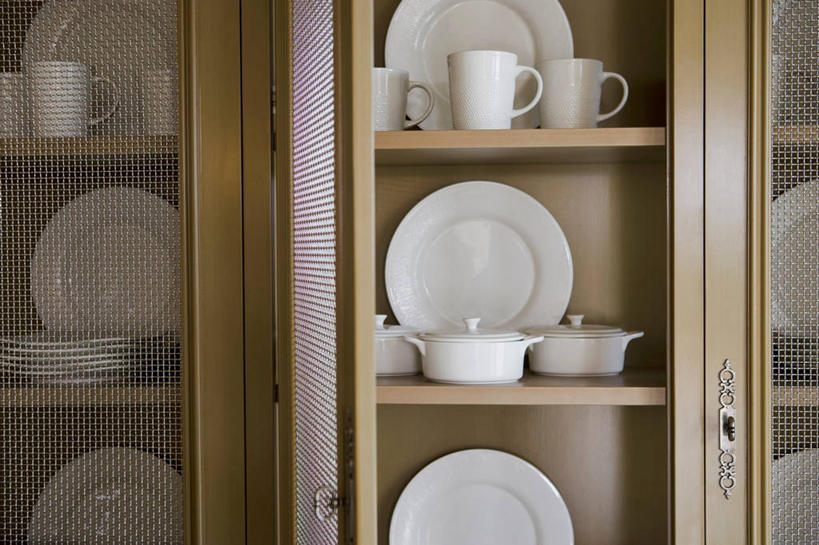 无人,横图,室内,柜子,美国,铁丝网,盘子,北美,加利福尼亚,当代