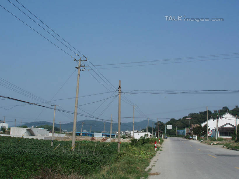 山,山脉,植物,道路,路,公路,中国,亚洲,阴影,电力,光线,电线,电线杆