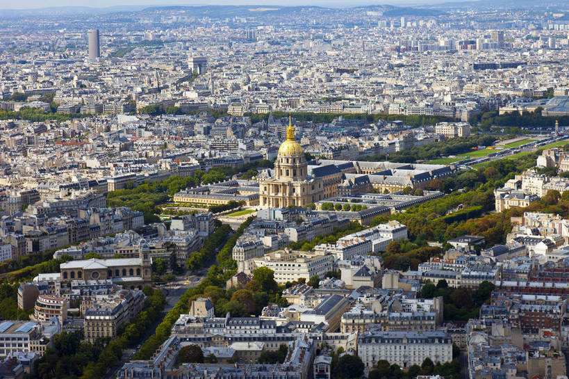 横图,全景,俯视,彩色,室外,白天,旅游,名胜古迹,城市风光,城市,建筑,法国,巴黎,图片,景观,辉煌,现代建筑,天空,地标建筑,旅游胜地,摄影,经济,文明,发展,繁荣,旅行,巴黎荣军院,bj174