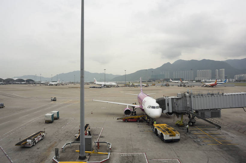 机场,横图,彩色,室外,白天,旅游,商务,飞机,香港,中国,亚洲,跑道,交通