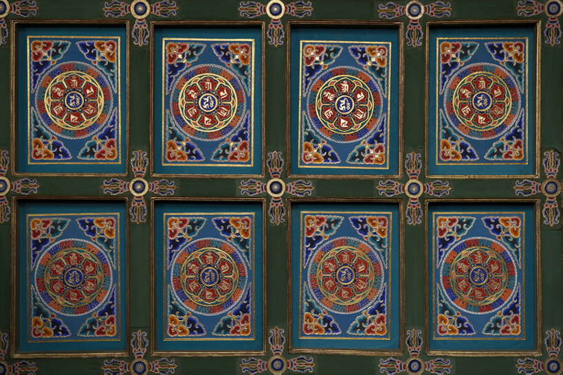 无人,横图,背景,仰视,建筑,北京,中国,亚洲,花纹,图案,屋顶,历史,传统,古代,摄影,宗教,部分,中国文化,东亚,东亚文化,西藏自治区,喇嘛教,雍和宫,构图,式样,彩图,低角度拍摄,全框架,传统文化,bj175