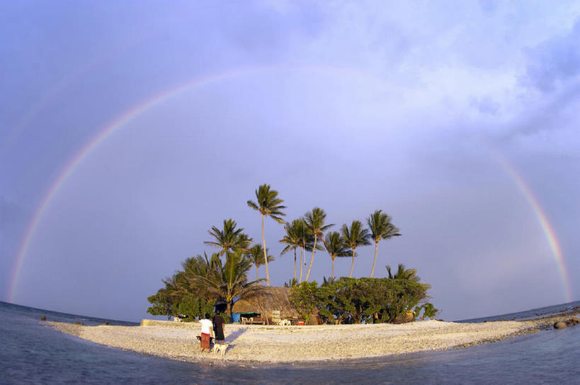 旅游,度假,彩虹,海洋,棕榈树,密克罗尼西亚,亚洲,地形,天气,娱乐,风景,天空,享受,休闲,放松,热带气候,椰子树,彩图,沙岛,bj175