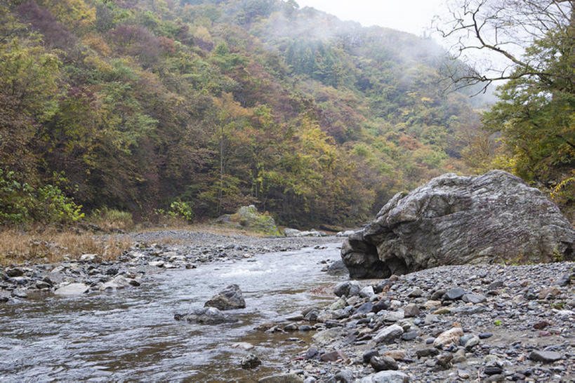 无人,横图,室外,白天,旅游,度假,河流,石头,美景,山,日本,亚洲,地形,景观,娱乐,树,风景,小溪,自然,享受,休闲,鹅卵石,景色,放松,摄影,流动,宁静,自然风光,群马县,岩石,秋天,彩图,旅行,bj175