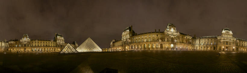 博物馆,横图,全景,室外,夜晚,法国,巴黎,欧洲,金字塔,建造,照亮,bj175
